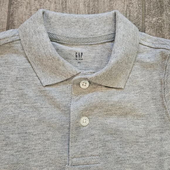 Gap Kids Polo Shirt Lot of 2 Boys XS Gray Uniform Short Sleeve School Basics - Picture 3 of 7